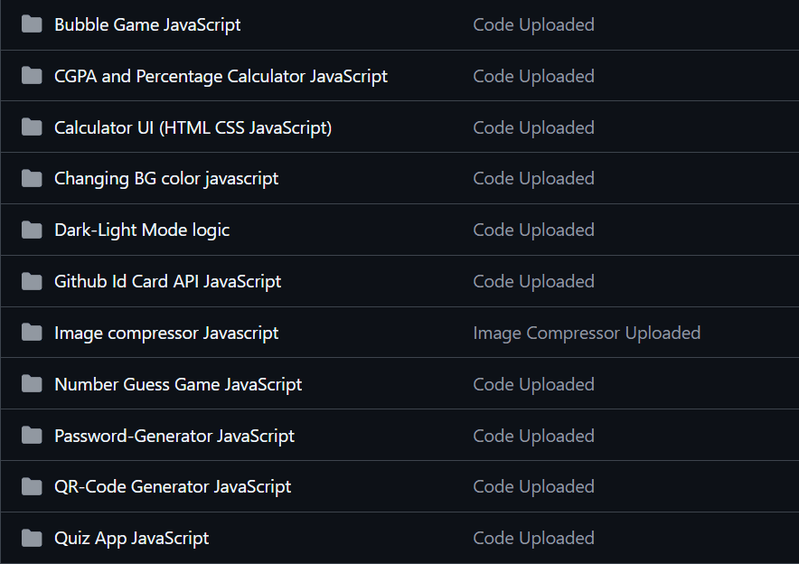 JavaScript Projects Collection